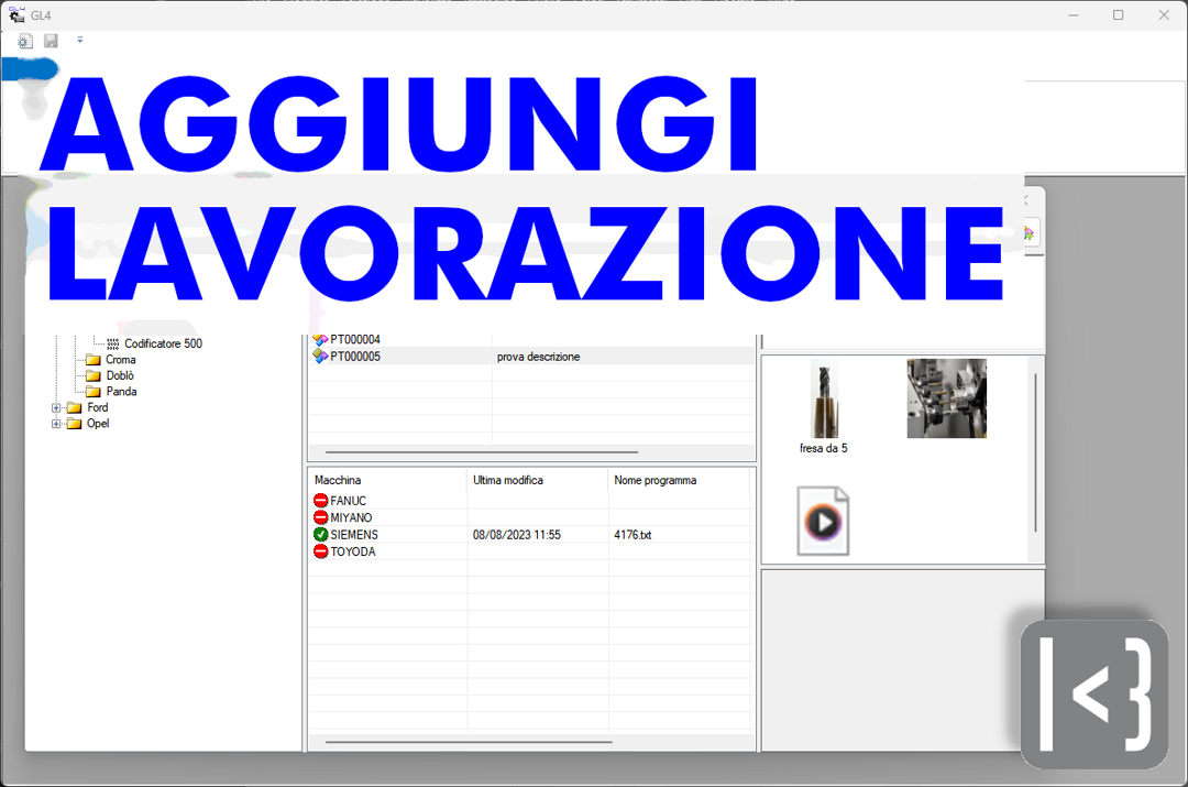 Aggiunta nuova lavorazione