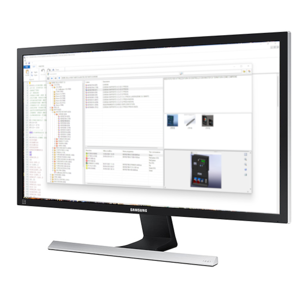 Interfaccia GL — lista lavorazioni CNC